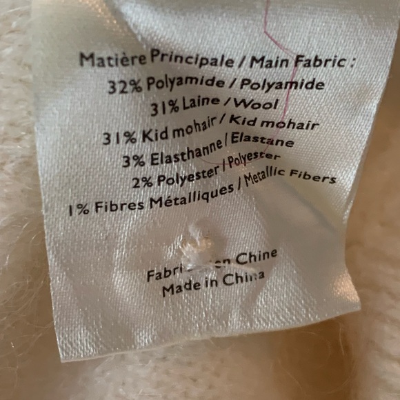 New Sezane Saint Fiacre sweater full button fair isle regency mohair wool - Picture 6 of 11